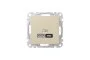 USB розетка A+C, 3 A, 45 Вт, Бежевий Sedna Design (SDD112404)