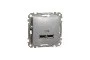 USB розетка тип A+A 2,1A Алюминий Sedna Design (SDD113401)