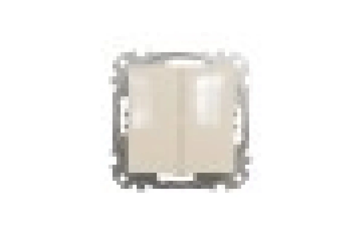 Кнопочный двухклавишный выключатель 10A, бежевый, Sedna Design & Elements (SDD112118)