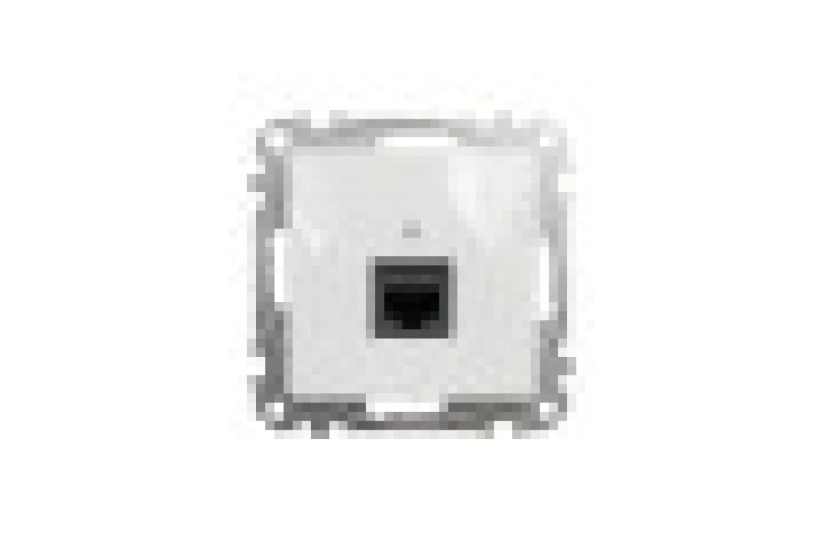 Компьютерная розетка, RJ45 CAT6 UTP, Белая, Sedna Design (SDD111461)