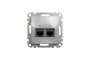Два разъема RJ45 категория 5E UTP Алюминий Sedna Design (SDD113452)