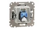 Компьютерная розетка, RJ45 CAT6 UTP, Черная, Sedna Design (SDD114461)
