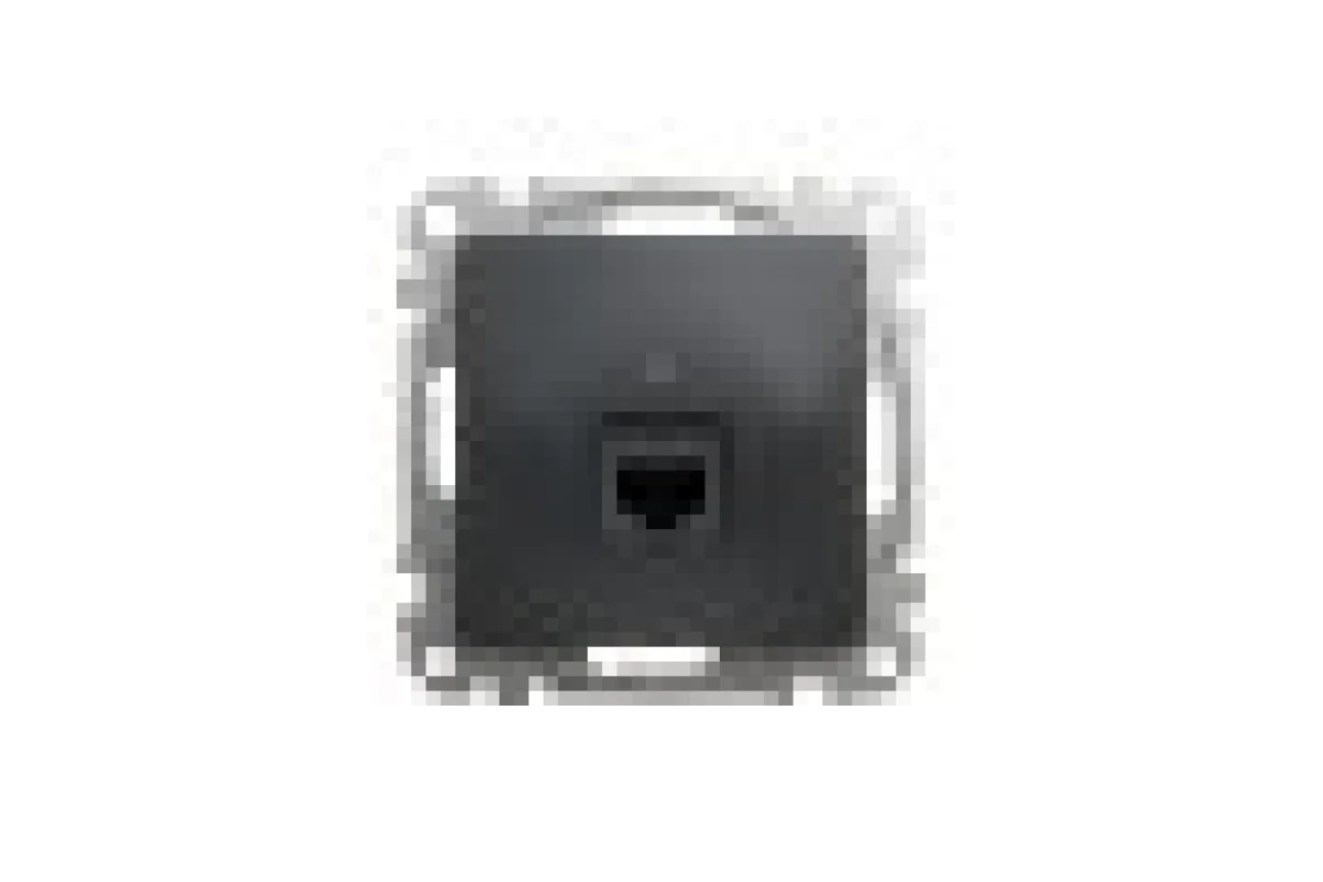 Компьютерная розетка, RJ45 CAT6 UTP, Черная, Sedna Design (SDD114461)