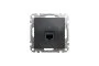 Компьютерная розетка, RJ45 CAT6 UTP, Черная, Sedna Design (SDD114461)