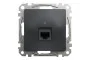 Компьютерная розетка, RJ45 CAT6 UTP, Черная, Sedna Design (SDD114461)