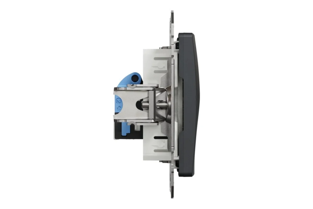 Компьютерная розетка, RJ45 CAT6 UTP, Черная, Sedna Design (SDD114461)