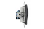 Компьютерная розетка, RJ45 CAT6 UTP, Черная, Sedna Design (SDD114461)