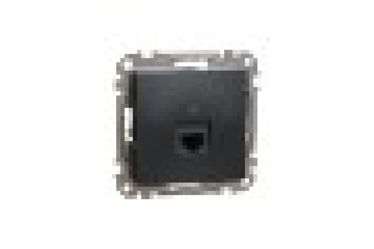 Компьютерная розетка, RJ45 CAT6 UTP, Черная, Sedna Design (SDD114461)