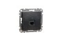 Компьютерная розетка, RJ45 CAT6 UTP, Черная, Sedna Design (SDD114461)