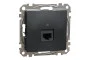 Компьютерная розетка, RJ45 CAT6 UTP, Черная, Sedna Design (SDD114461)