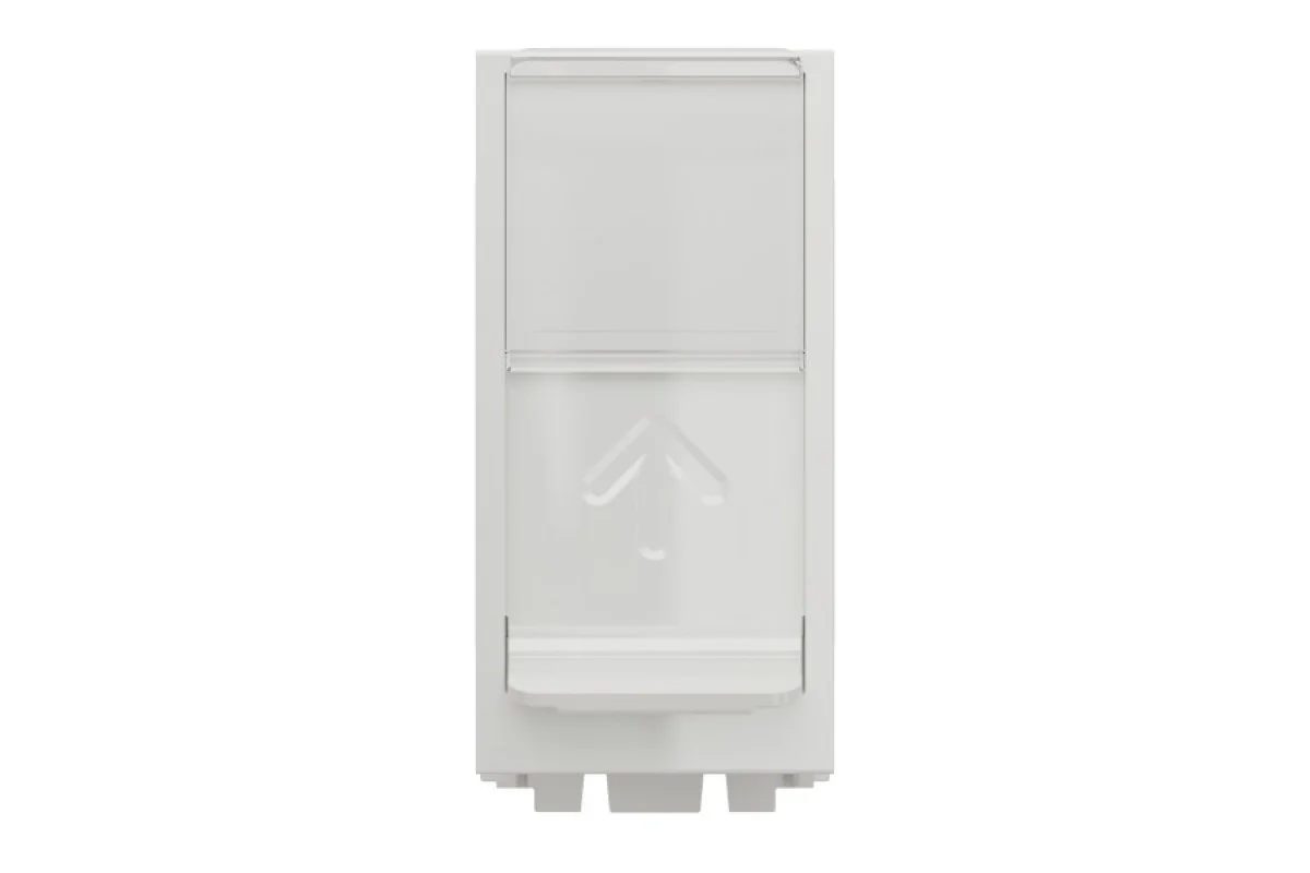 Розетка компьютерная RJ45, одинарная, категория 5 UTP, модуль 1, белый (NU341018)