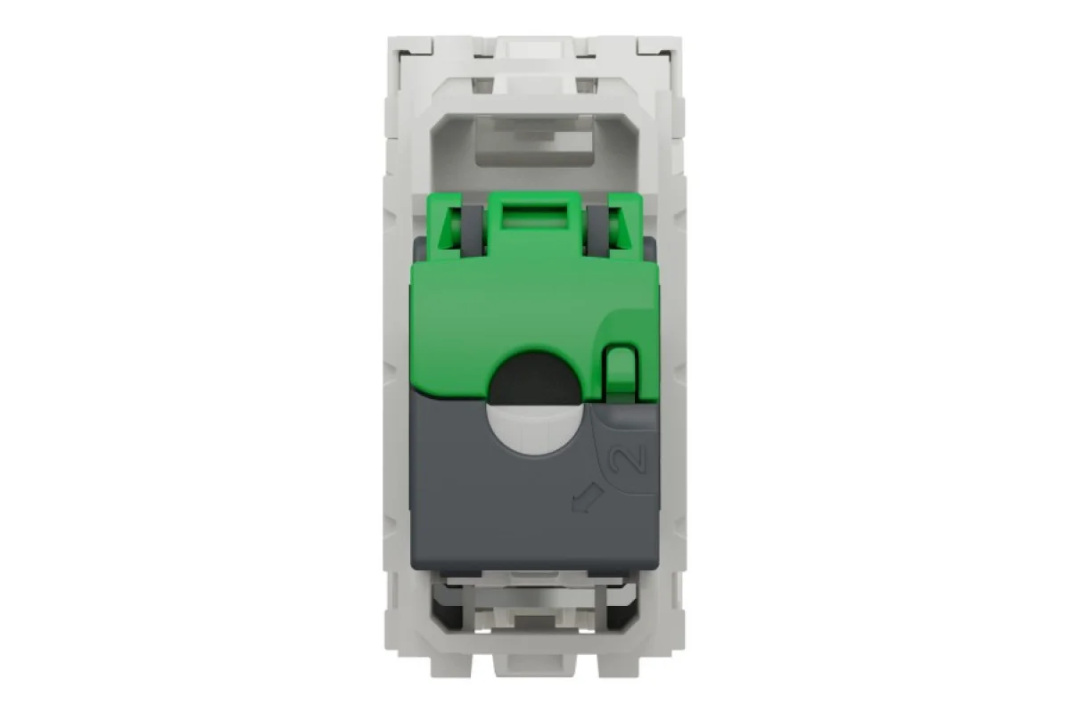 Розетка компьютерная RJ45, одинарная, категория 5 UTP, модуль 1, белый (NU341018)
