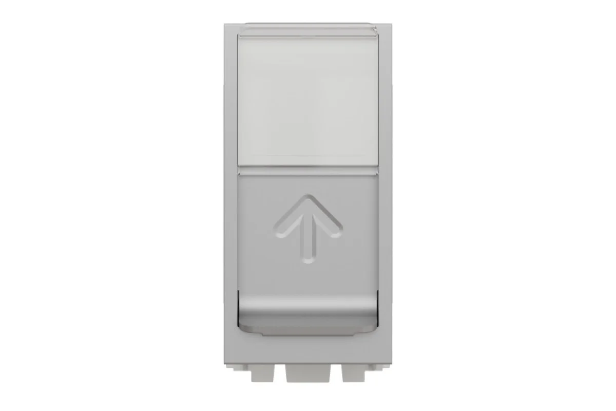 Розетка компьютерная RJ45, одинарная категория 5 UTP, модуль 1, алюминий (NU341030)