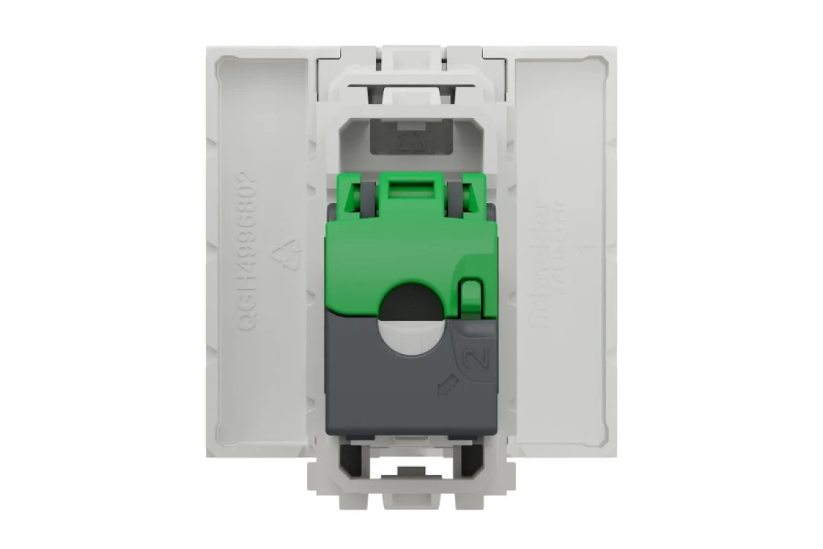 Розетка компьютерная RJ45, одинарная категория 5 UTP, 2 модуля белый (NU341118)
