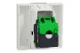 Розетка компьютерная RJ45, одинарная категория 5, STP, 2 модуля белый (NU341318)