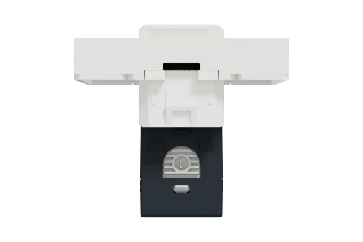 Розетка компьютерная RJ45, одинарная категория 5, STP, 2 модуля белый (NU341318)