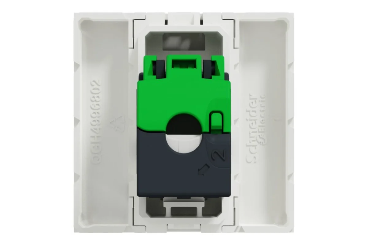 Розетка компьютерная RJ45, одинарная категория 5, STP, 2 модуля белый (NU341318)
