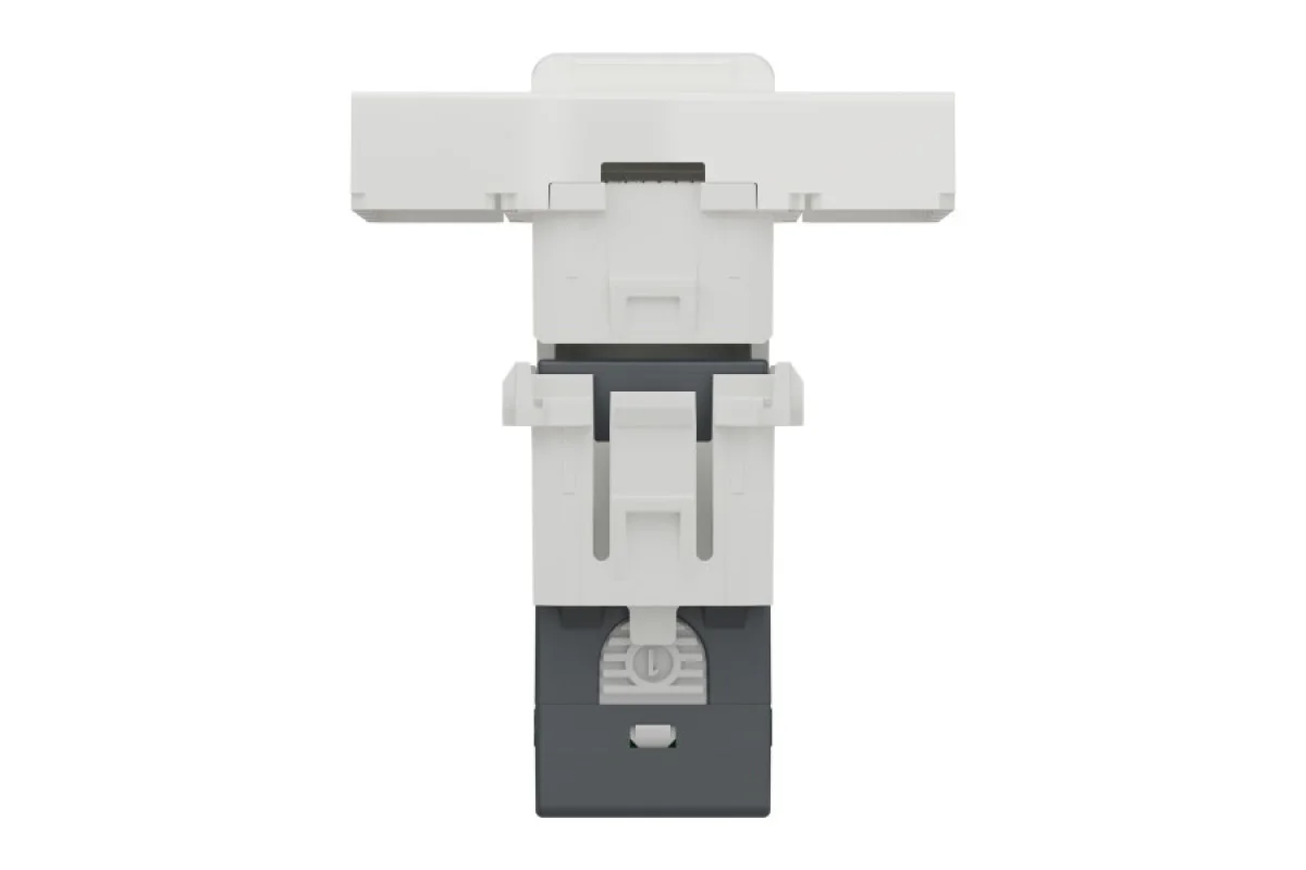 Розетка комп'ютерна RJ45, одинарна категорія 6 UTP, 2 модулі білий (NU341518)