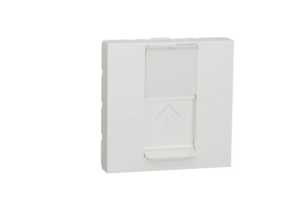 Розетка комп'ютерна RJ45, одинарна категорія 6 UTP, 2 модулі білий (NU341518)