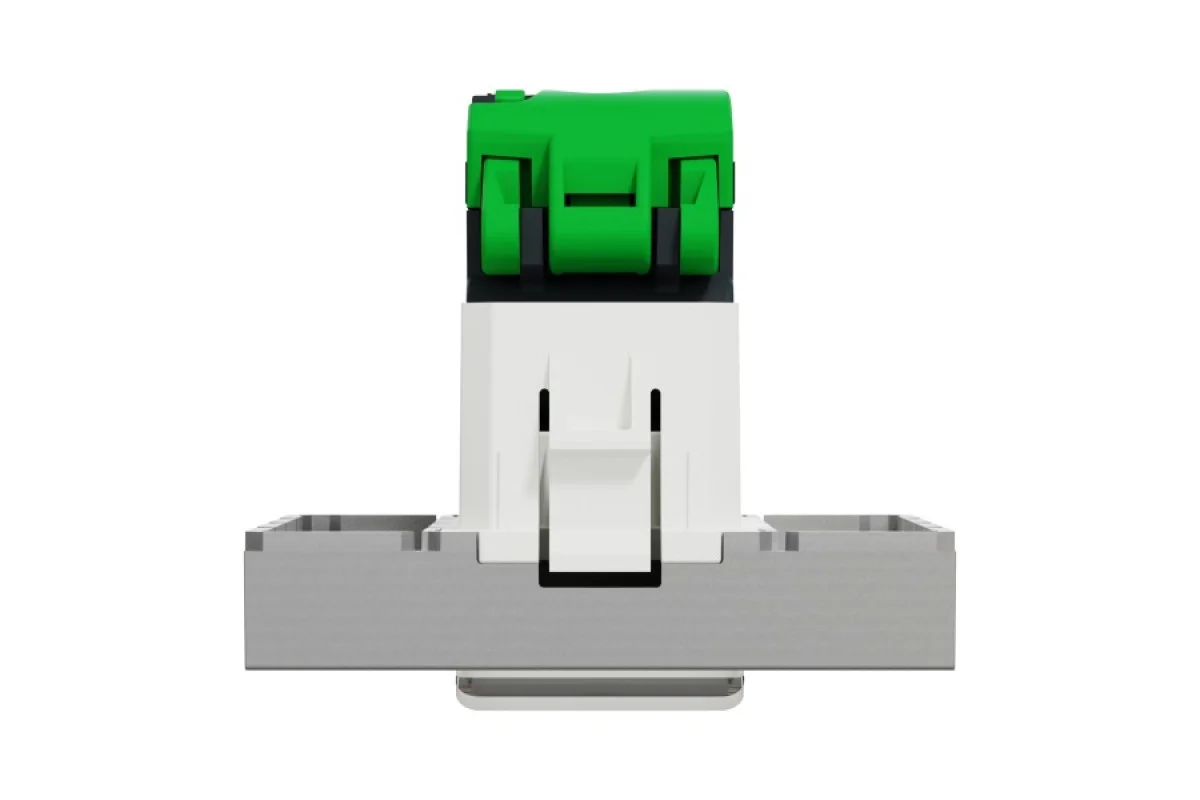 Розетка компьютерная RJ45, одинарная категория 6 UTP, 2 модуля алюминий (NU341530)