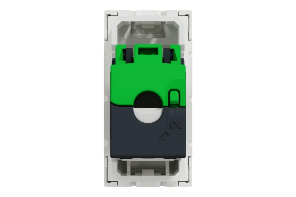 Розетка компьютерная RJ45, одинарная категория 6 STP, модуль 1 белый (NU341618)