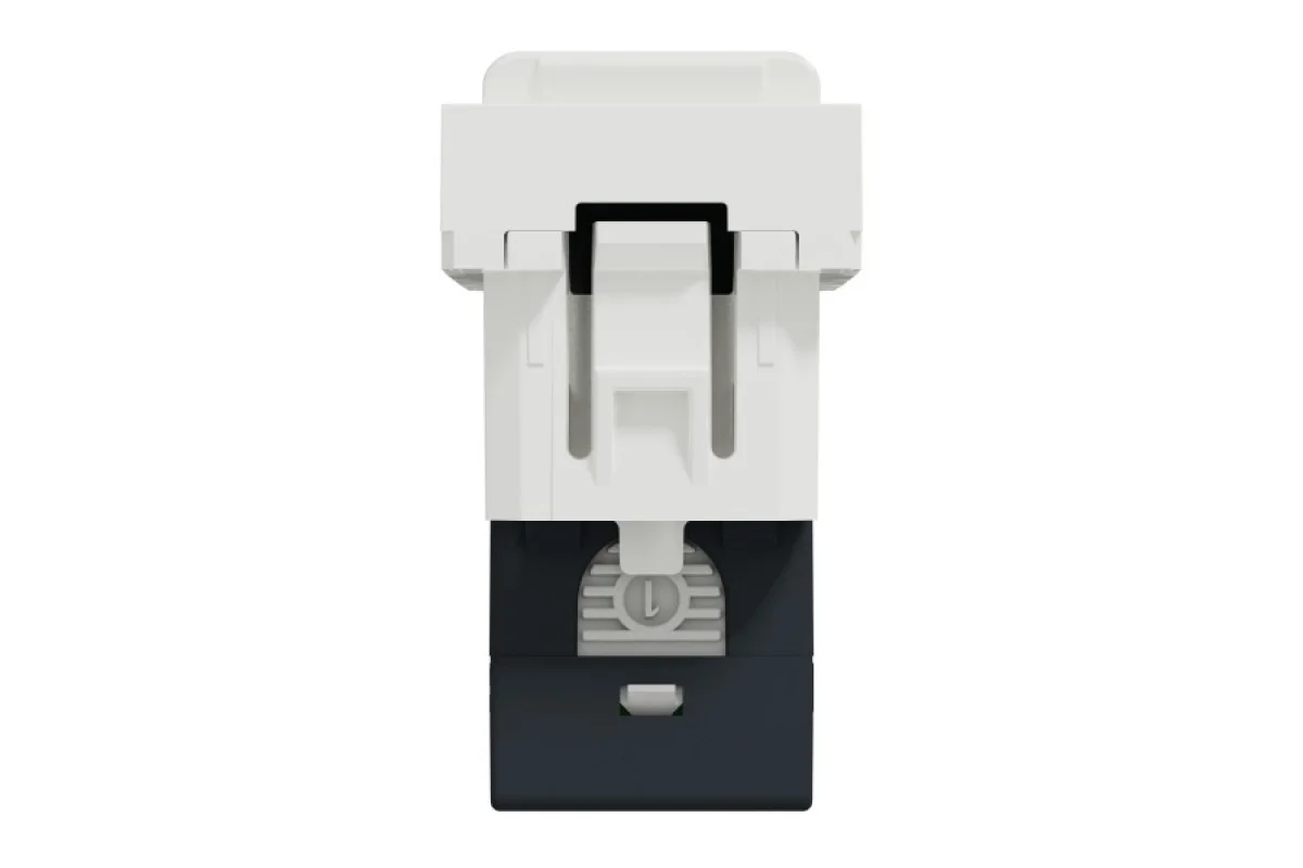 Розетка компьютерная RJ45, одинарная категория 6 STP, модуль 1 белый (NU341618)