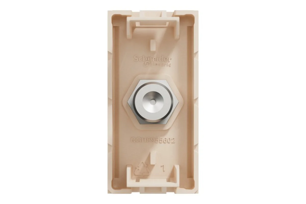 Розетка Coaxial F-type, 1 модуль, бежева Unica New Studio (NU346844)