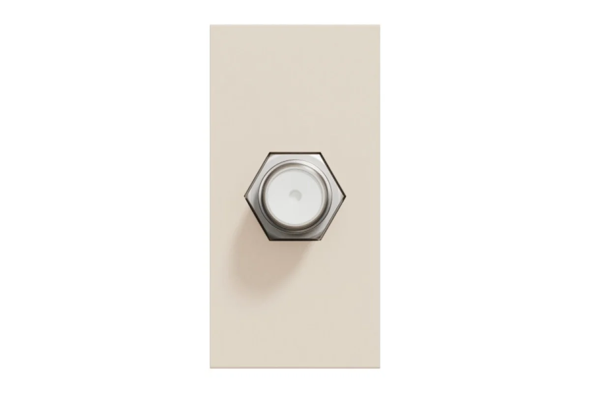Розетка Coaxial F-type, 1 модуль, бежева Unica New Studio (NU346844)