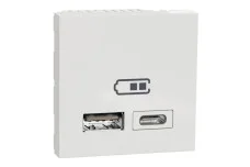 Двойная USB розетка A+C белый (NU301818)