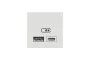Двойная USB розетка A+C белый (NU301818)