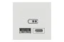 Двойная USB розетка A+C белый (NU301818)