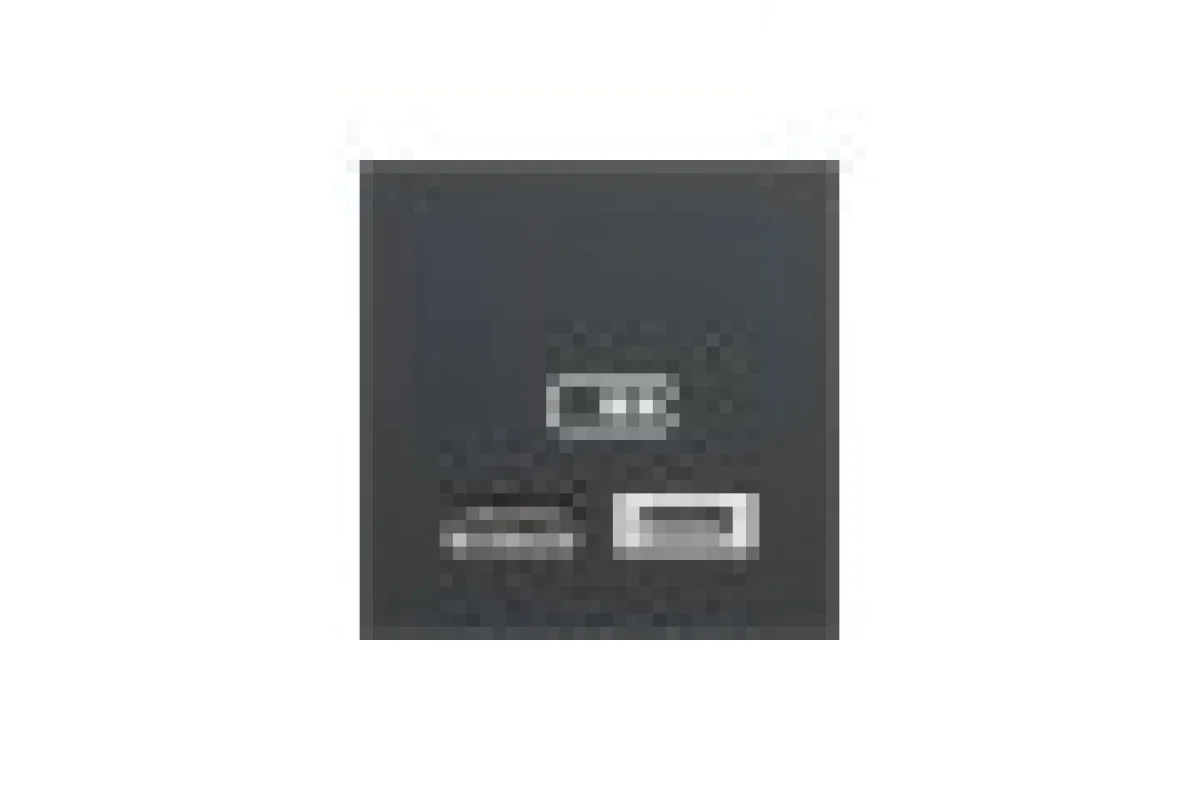 Двойная USB розетка A+C антрацит (NU301854)