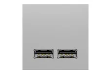 Розетка USB двойная 2.1А 2 модуля алюминий (NU341830)