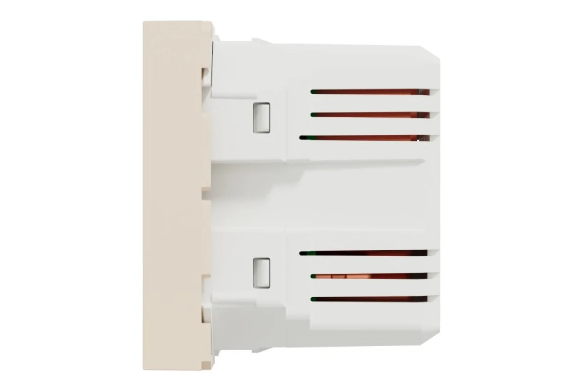 Розетка USB подвійна, 2.1А, 2 модулі, бежева Unica New Studio (NU341844)