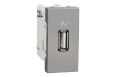 Розетка USB 1 модуль алюминий (NU342830)