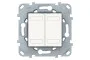 NEW UNICA - KNX Кнопочный выключатель двухклавишный, Белый (NU553118)