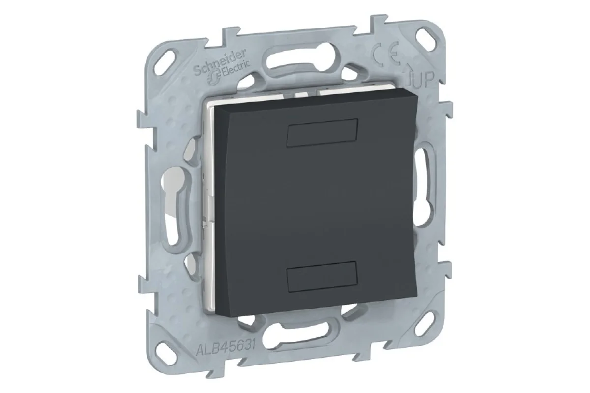 NEW UNICA - KNX кнопочный выключатель, Антрацит (NU553054)