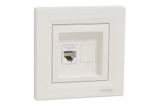 Розетка комп'ютерна RJ45 UTP категорія  5Е Крем Asfora (EPH4300123)