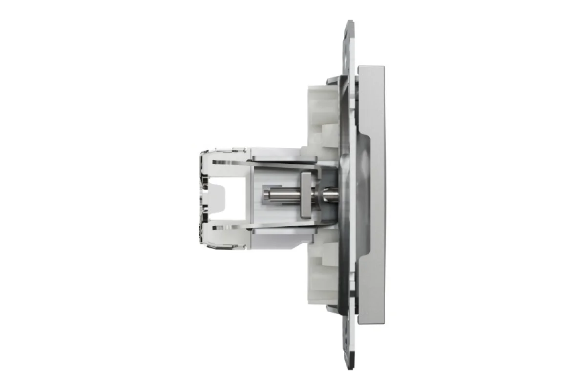 Розетка комп'ютерна RJ45 UTP категорія 5Е Asfora Алюміній (EPH4300161)