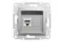 Розетка комп'ютерна RJ45 UTP категорія 5Е Asfora Алюміній (EPH4300161)