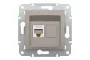 Розетка компьютерная RJ45 UTP категория 5Е Asfora Бронза (EPH4300169)
