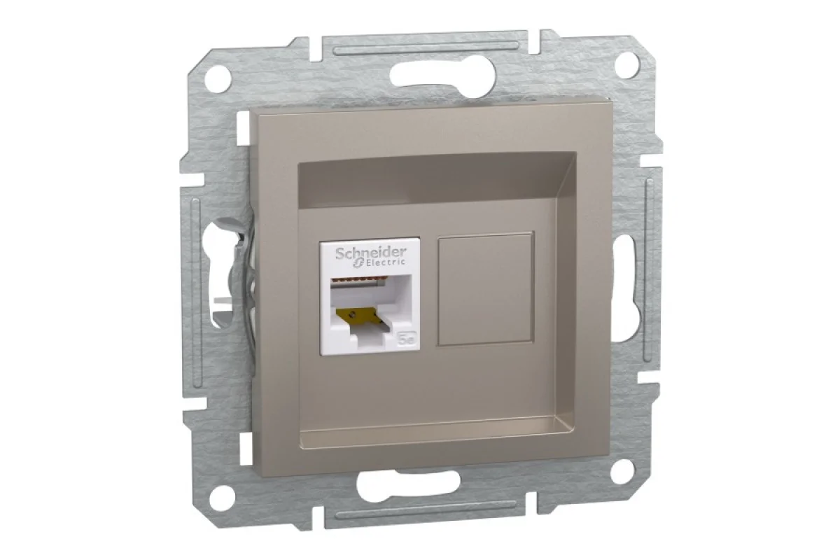 Розетка компьютерная RJ45 UTP категория 5Е Asfora Бронза (EPH4300169)