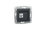 Розетка комп'ютерна RJ45 UTP категорія 5Е Asfora Антрацит (EPH4300171)