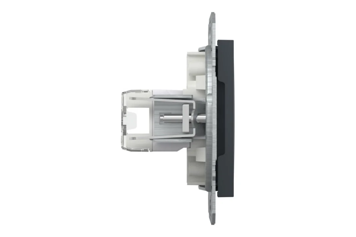 Розетка комп'ютерна RJ45 UTP категорія 5Е Asfora Антрацит (EPH4300171)