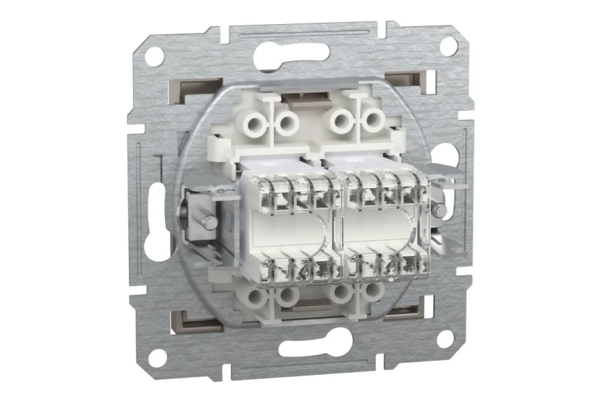 Розетка комп'ютерна RJ45 UTP категорія 5Е подвійна Asfora Бронза (EPH4400169)