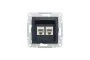 Розетка компьютерная RJ45 UTP категория 5Е двойная Asfora Антрацит (EPH4400171)