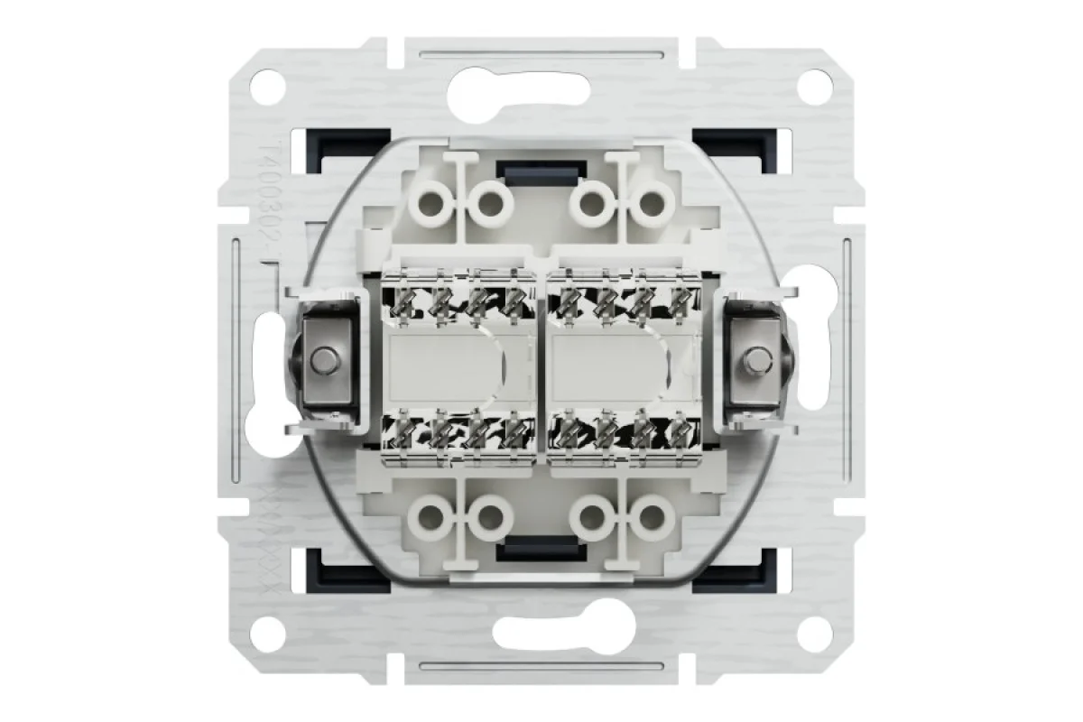 Розетка компьютерная RJ45 UTP категория 5Е двойная Asfora Антрацит (EPH4400171)