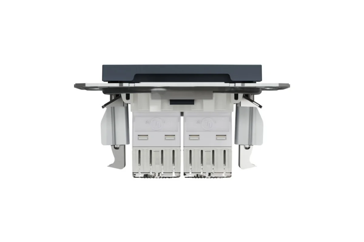 Розетка компьютерная RJ45 UTP категория 5Е двойная Asfora Антрацит (EPH4400171)
