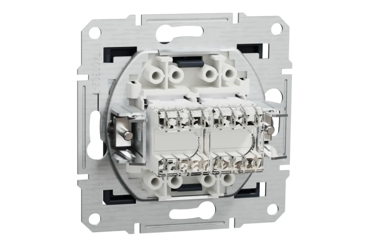 Розетка компьютерная RJ45 UTP категория 5Е двойная Asfora Антрацит (EPH4400171)