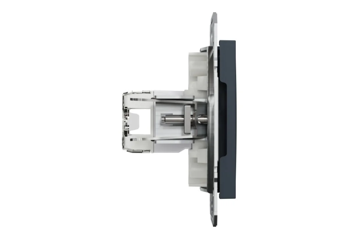 Розетка компьютерная RJ45 UTP категория 5Е двойная Asfora Антрацит (EPH4400171)
